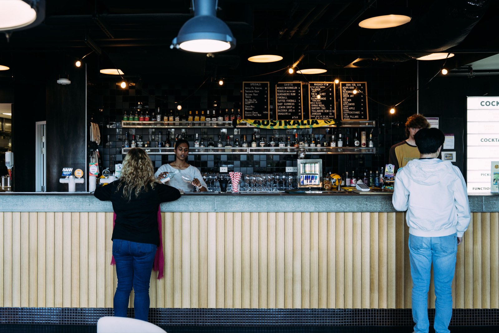 The bar at the Tavern